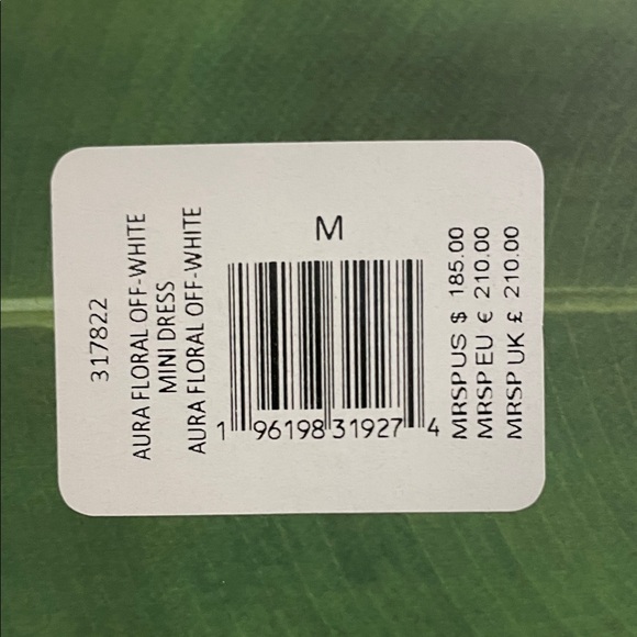 NWT! Farm Rio Aura Floral Yellow and White Mini Sundress - Picture 6 of 6